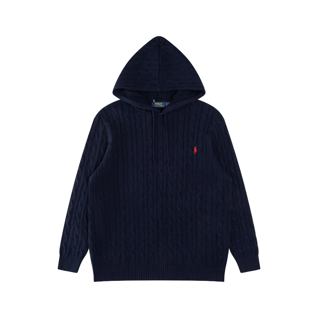 P236 #R84 RALPH LAUREN Six-color classic hooded twist pullover sweater with high-density LOGO embroidery on the chest and original custom-made tag accessories. Made of pure cotton yarn, pure cotton is skin-friendly and comfortable, small label war horse embroidered twist hooded sweater 🐎 high quality, follow the blogger to learn how to wear it! Let’s buy a Ralph Lauren cable sweater. It’s a super hard-to-find series after it became popular. It’s hard to find one on the official website. It’s simple and practical to wear, with a lazy and loose feel. The thickened fabric has more texture, feels soft and delicate, and has a loose fit. Whether worn alone or layered, you can wear different styles of fashion with just one piece!   Size: S M L